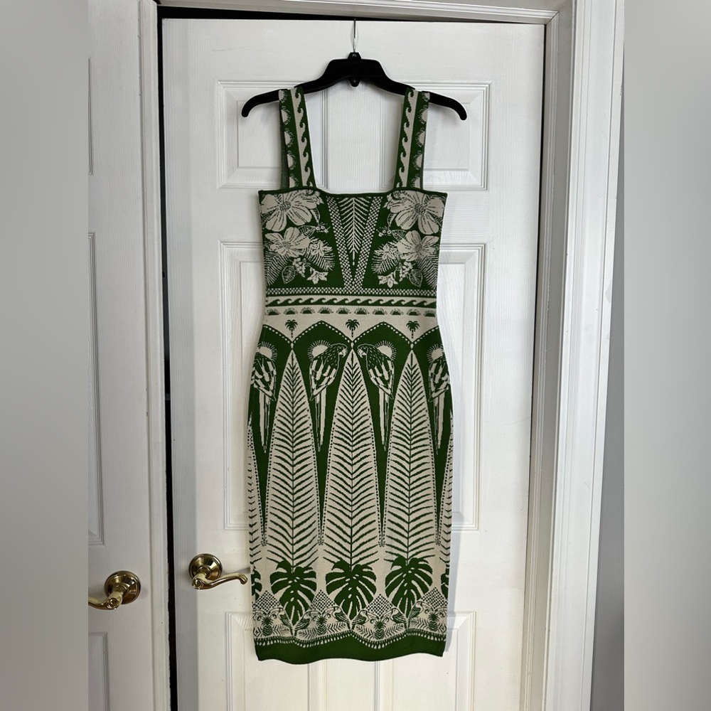 FARM Rio Off-White Macaw Elegance Knit Dress - Picture 5 of 5